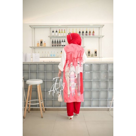 LONG SET TUNIK PRINT // BANIA SET ORIGINAL ELLY ARSY PREMIUM