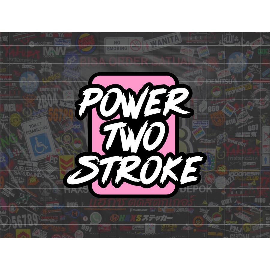Cutting Sticker Power Two Stroke Ukuran 8 Cm Untuk Motor Mobil