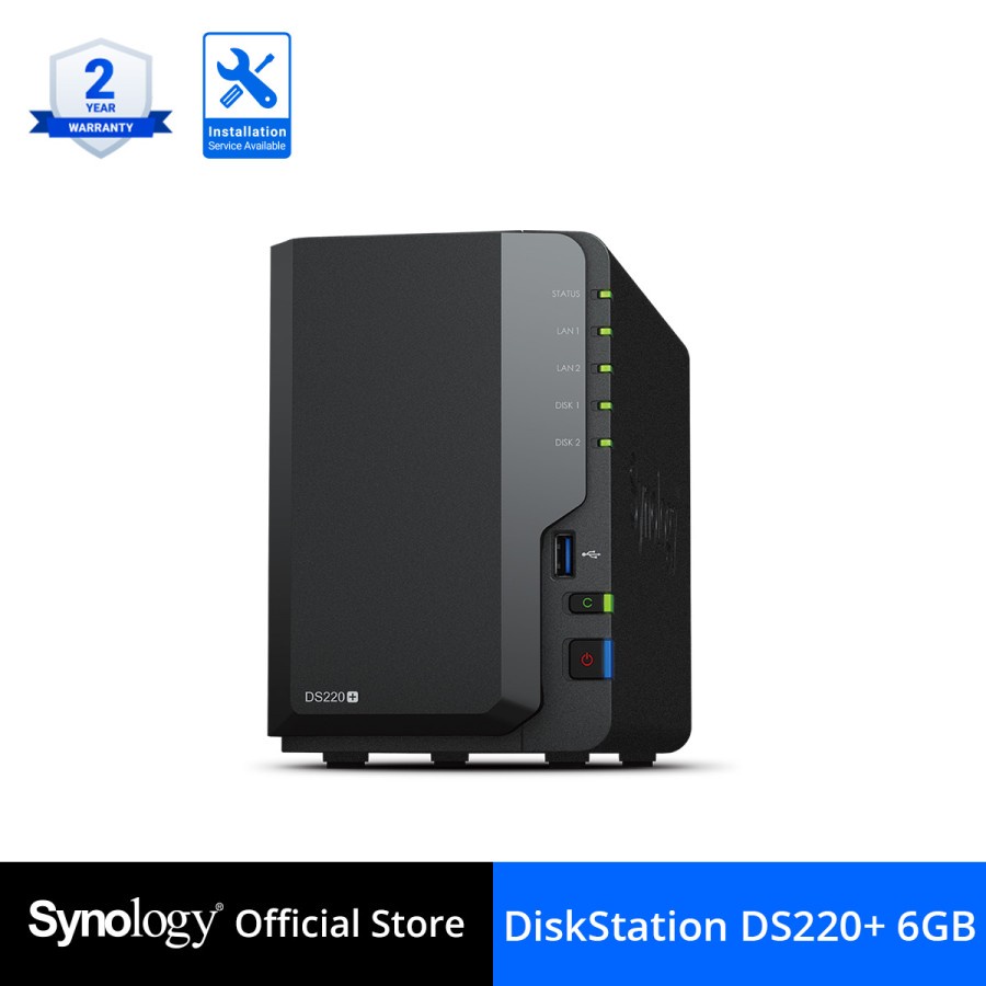 NAS Synology DS220+ - 6GB 20TB - Nas Synology DS220+ 20TB