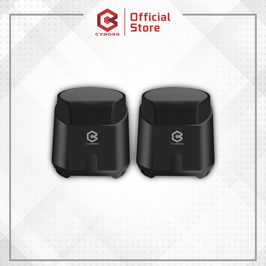 Speaker gaming cyborg wired aux audio 3.5mm usb power bass stereo for pc cpu laptop nuclear csp-207 csp207