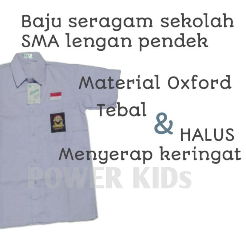 BAJU SERAGAM SEKOLAH SMP SMA PUTIH LENGAN PENDEK BED BORDIL