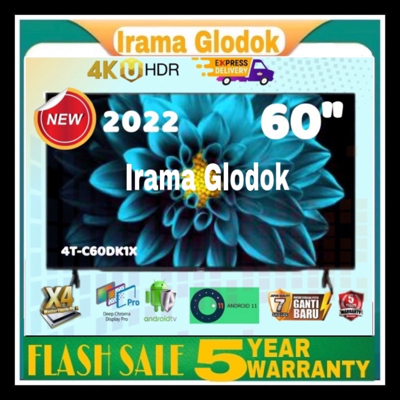 SHARP LED TV 60 Inch 4T-C60DK1X / 4TC60DK1X / 60DK1X AQUOS 4K UHD