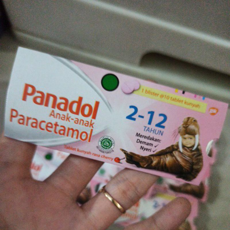 Panadol Paracetamol Anak Obat Demam strip 10 tablet