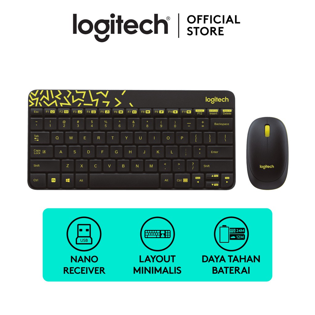 Logitech MK240 Mini Keyboard Mouse Wireless NAMPOLL