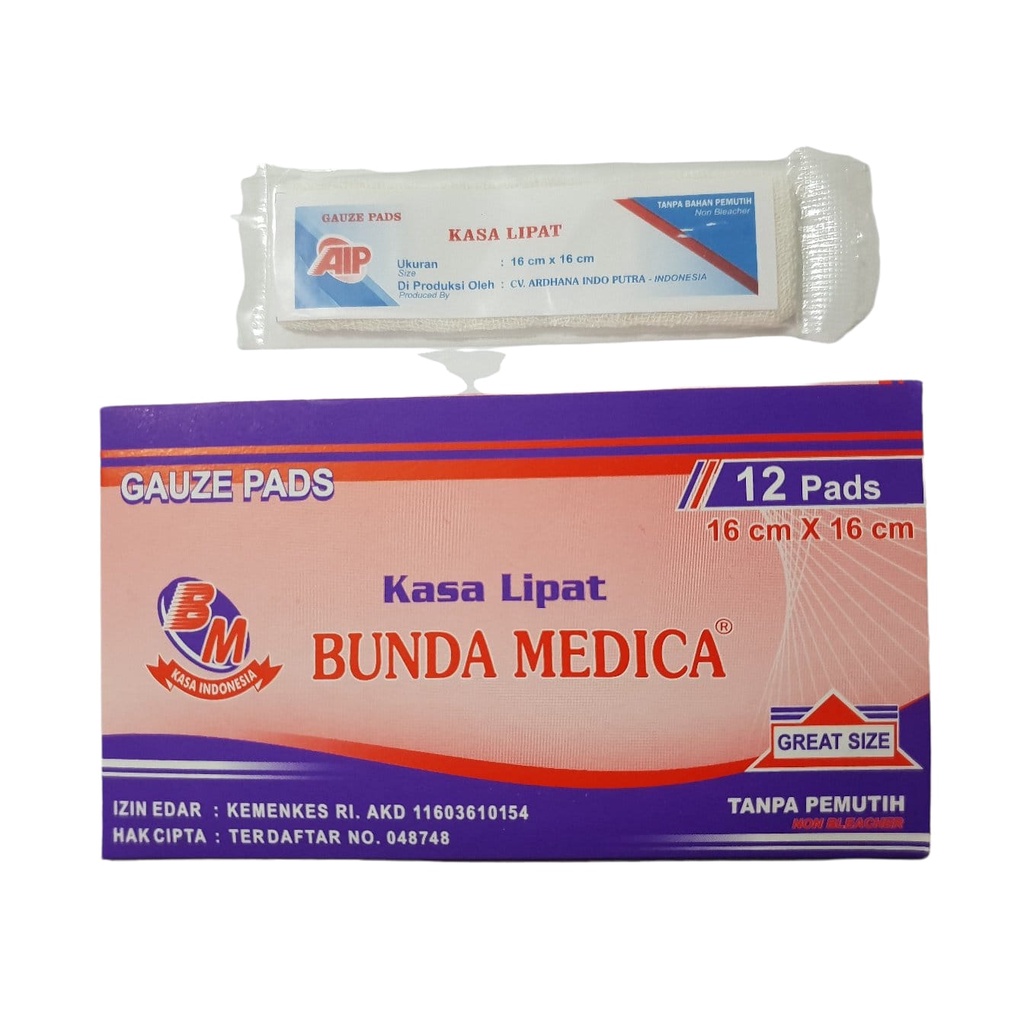 KASA STERIL BUNDA MEDICA UNGU 16X16 PERKOTAK