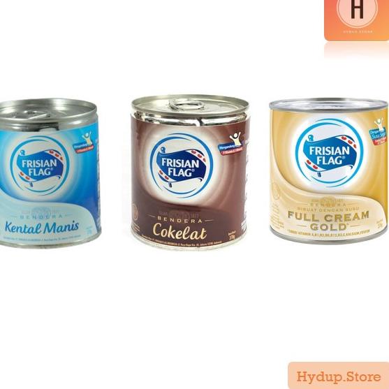 

Langsung pesan--Frisian Flag Bendera Kaleng | Susu Kental Manis Bendera | Putih Cokelat Gold 370 Gram