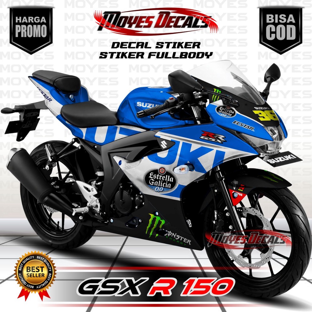 Decal Sticker Variasi Fullbody GSX 150R - Dekal Stiker GSX New Decal Stiker Motor Suzuki GSX Liver D