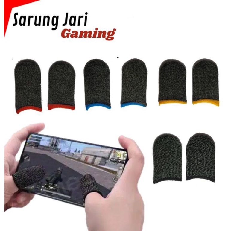 BOS - SARUNG JEMPOL JARI TOUCH SCREEN FINGER PLAY GAMING PUBG DOUBLE