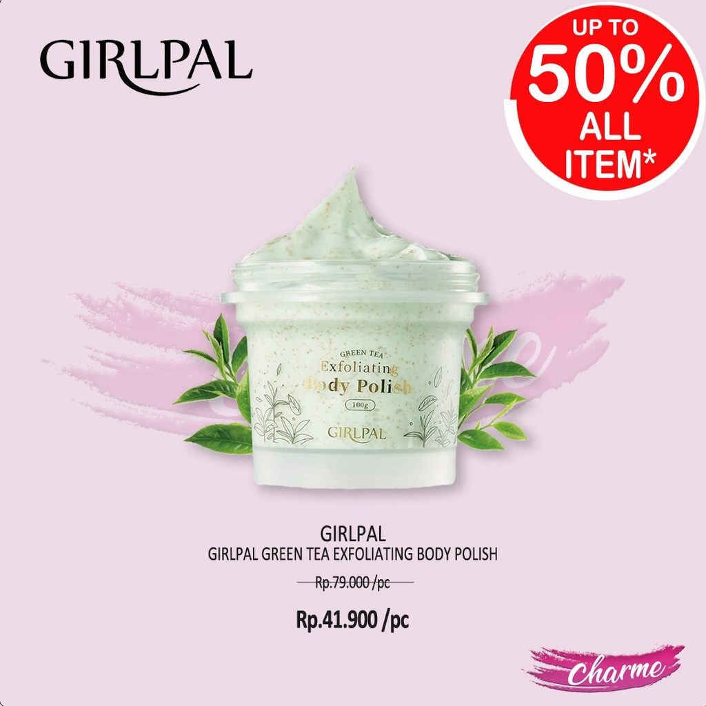 (READY) GIRLPAL Body Polish Scrub Brightening Green Tea 100gr