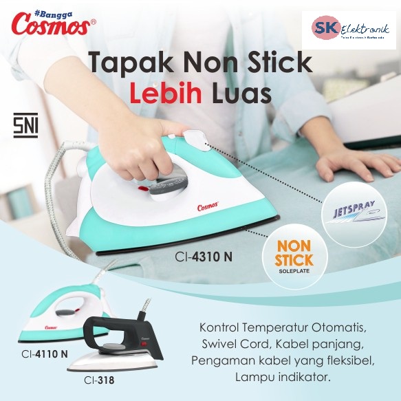 COSMOS SETRIKA CI-4110 N / CI 4110 N / CI4110 N / CI-4310 N / CI 4310 N (400W) GARANSI