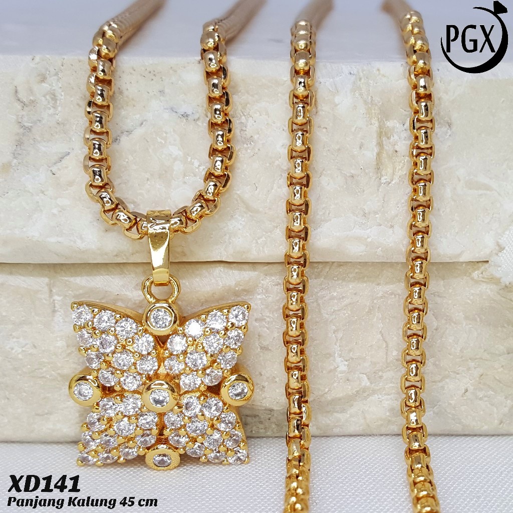 PGX Kalung Wanita Xuping Aksesoris Fashion Perhiasan Lapis Emas Premium - XD141