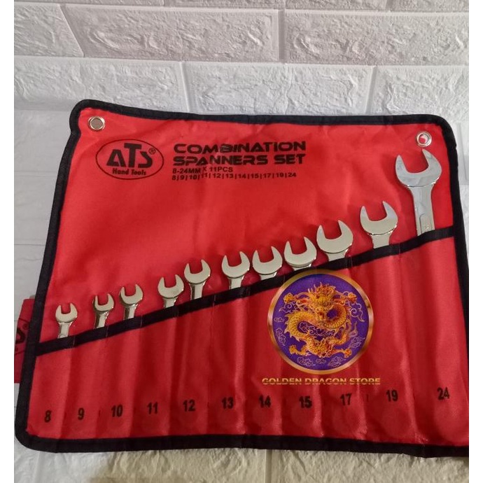 Kunci Ring Pas Set Ats / Combination Set / Obeng Kunci Set/ Kunci Pas