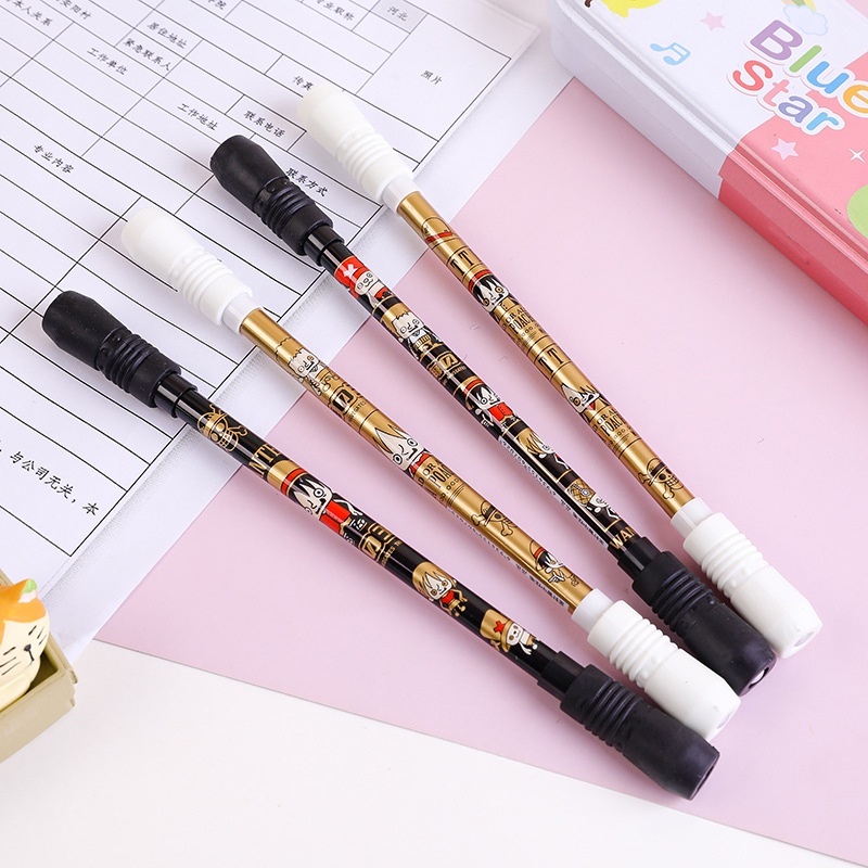 COD ❤️ Pen Puter Spinner Toys/ Spinning Pen/ Pulpen Putar Spinner/ Bolpoin Anti Slip Untuk Anak / Dewasa Anti Stress Rotating Pen Impor Harga Rendah-Bellamy's-New💥 K-Random