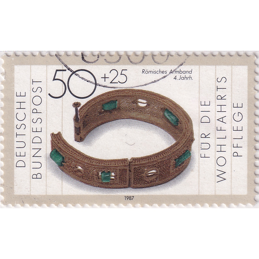 

Prangko Germany 1987 - Charity Stamps - Gold and Silversmithing 50+25 Pfg Used