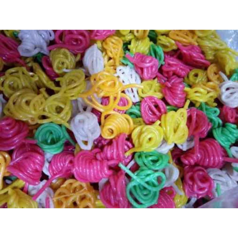 

KERUPUK MENTAH BENTUK KEONG / KERUPUK WARNA WARNI.