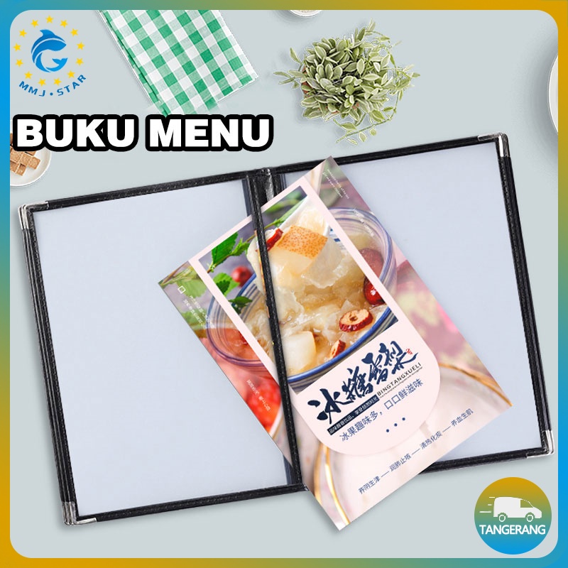 【A4 Transparan】Menu Sampul Buku Resto/Cover Pelindung Menu/Buku Menu Restoran Kulit Cover