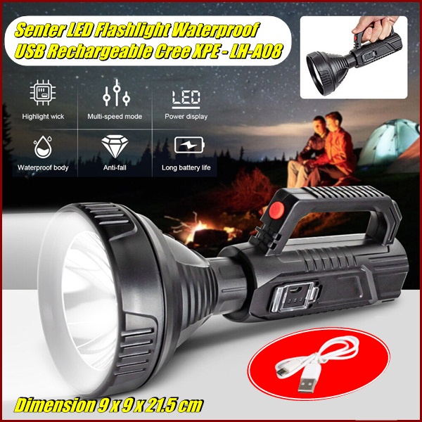 Senter LED selam diving gunung genggam anti air super terang