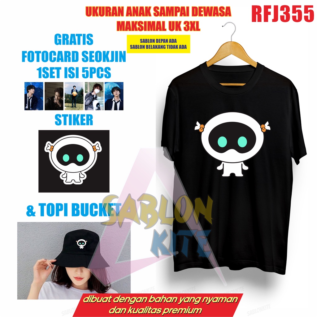 GRATIS FOTOCARD BANYAK DAN STIKER DAN TOPI BUCKET !!! KAOS SEOKJIN ASTRONOUT RFJ355 WOOTTEO