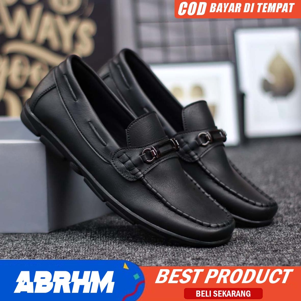 Sepatu Casual Loafers Pantofel Pria Kerja Kantor Semi Formal ABRHM lOAF