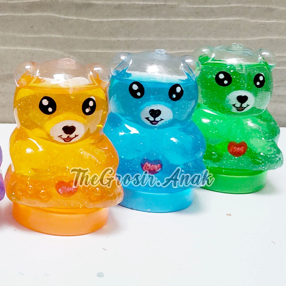 MURAH!!! Slime Clear Jelly Love Bear Beruang BOTOL WANGI