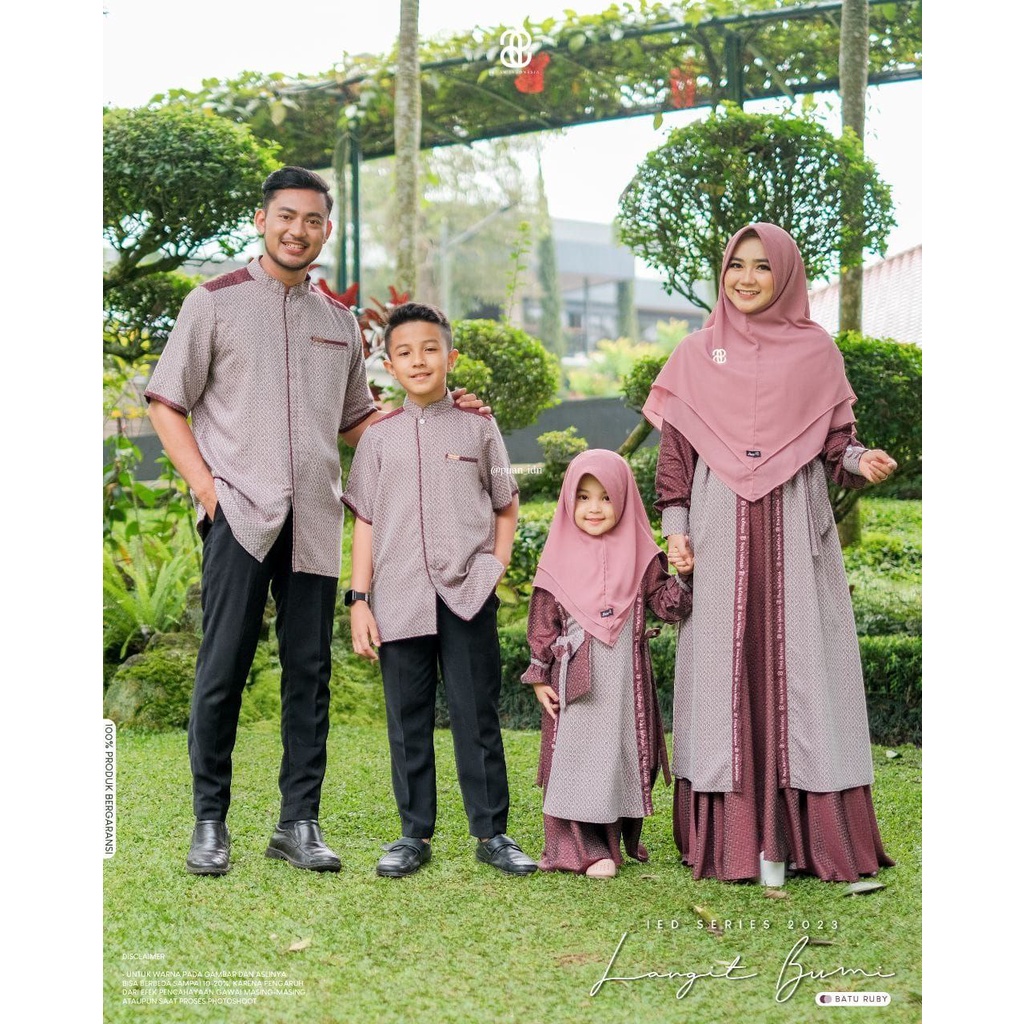 (Mom Dress + Outer + Pashmina) IED Series 2023 Sarimbit Langit Bumi by Puan - Est ready akhir Feb 20