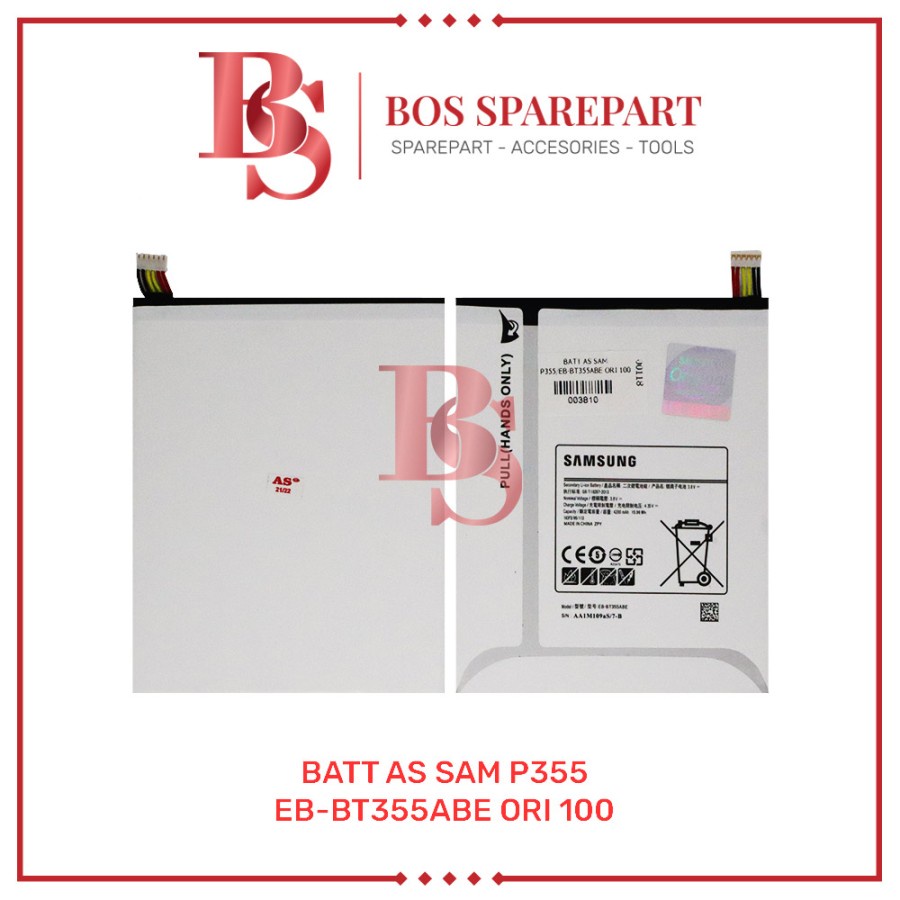 BATTERY AS SAMSUNG P355 / EB-BT355ABE ORI 100 / BATERAI / BATRE