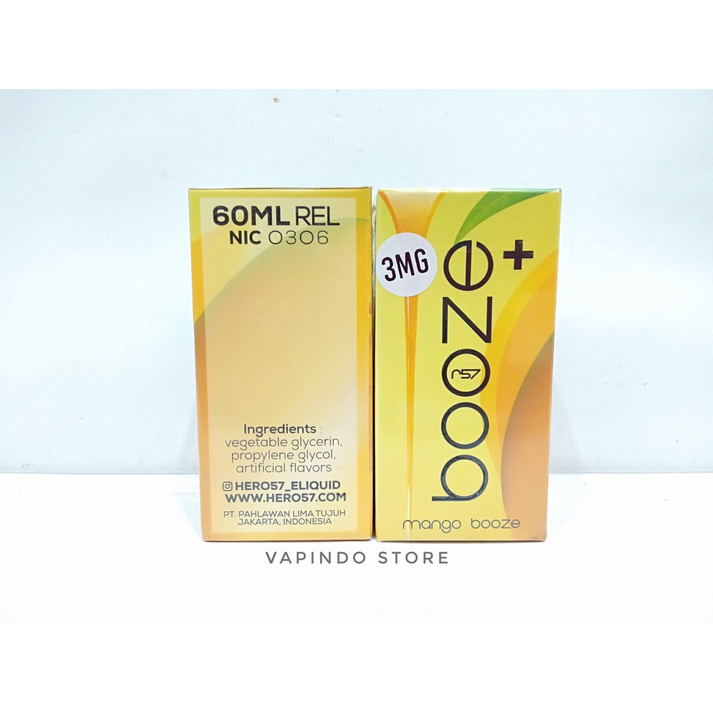 BOOZE+ MANGO BOOZE 60ML 3MG BY HERO57 X MILDOS LIQUID