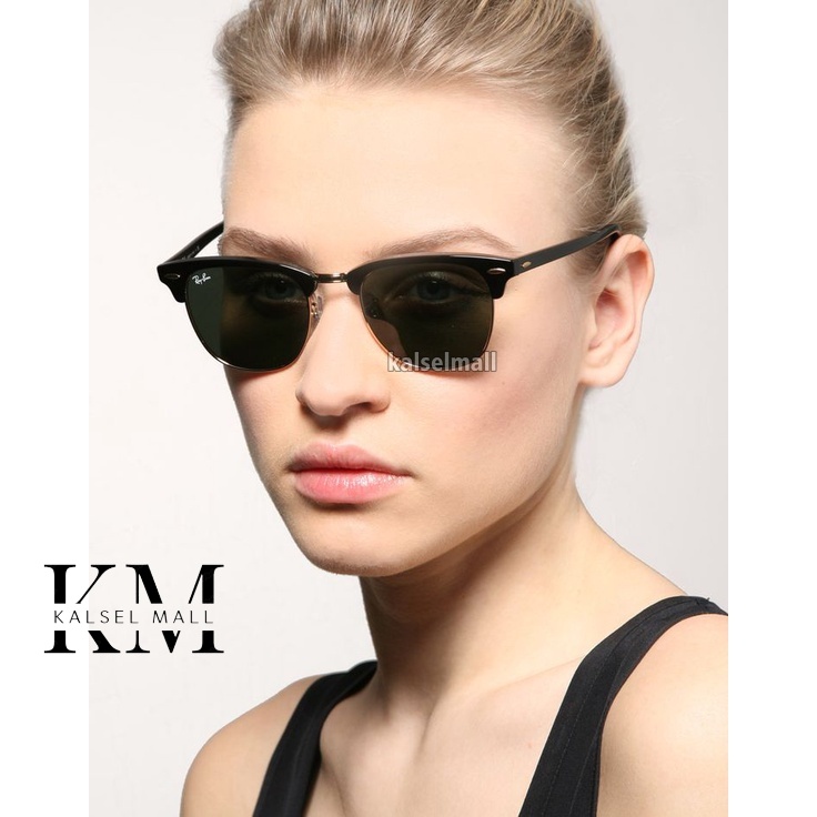 Kacamata Gaya Retro Aviator Hitam Frem Square Keren Kekinian Fashion Pria Wanita - Sunglasses UV400 Sunglass Half Frame Vincent Trompies KCH30