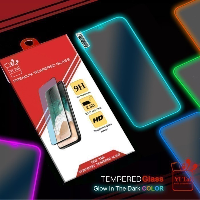 TEMPERED GLASS GLOW IN THE DARK YI THAI OPPO A77s - BDC