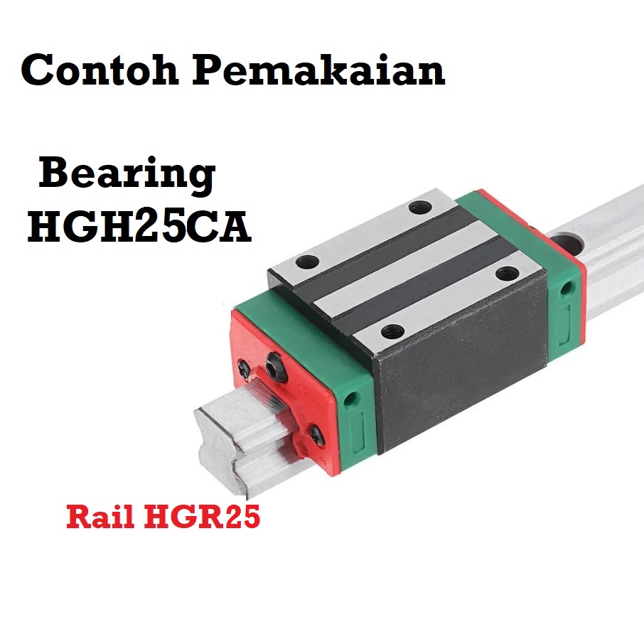 [HAEBOT] Set Rail HGR25 HGR 25 2x150cm Rel Linear Guide Shaft 25mm CNC As Stainless 2 x 150cm Motion X Y Axis Industri Plasma Router Mesin Mekanik