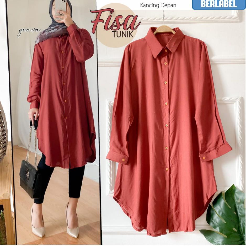 Best Seller 7DMHM FISA TUNIK Katun Rayon BUSUI Baju Atasan Wanita Baju Tunik 2020 Baju Tunik Rayon P41 Dijual