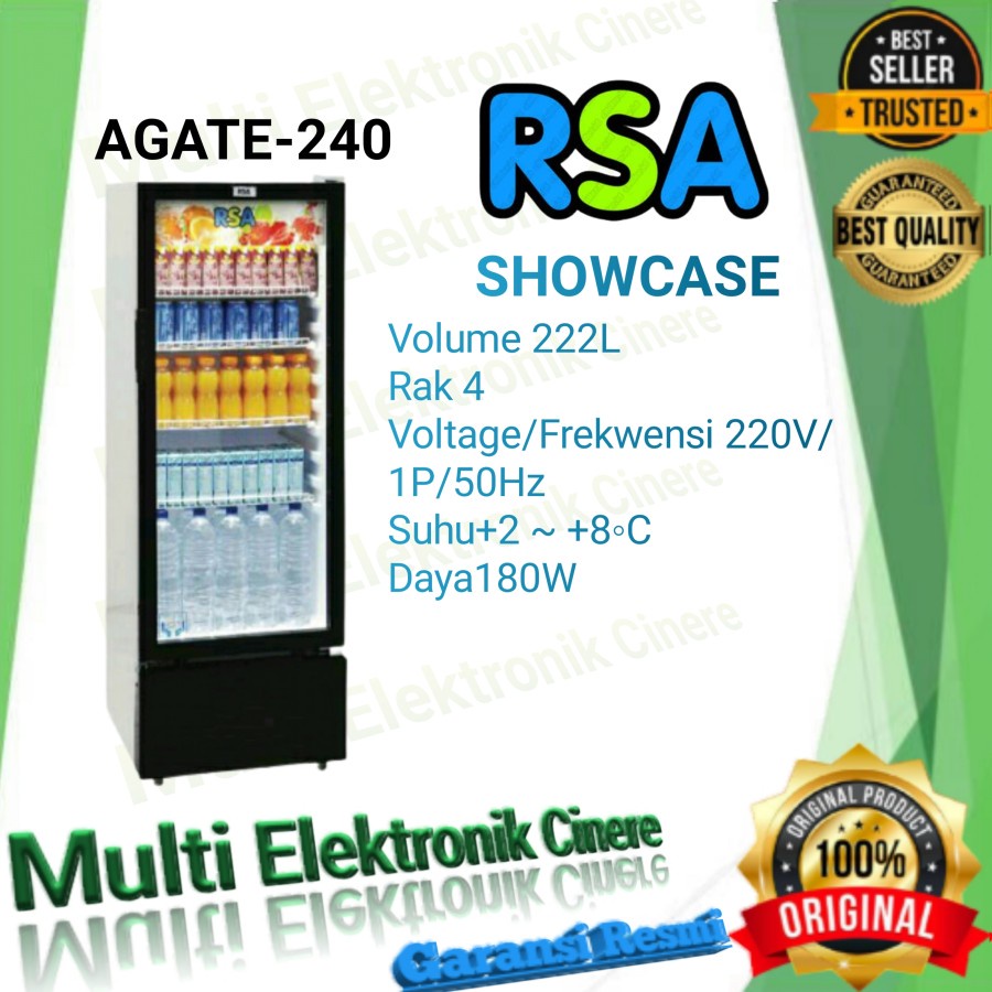 Showcase RSA AGATE 240 222 Liter / RSA RUBY 240
