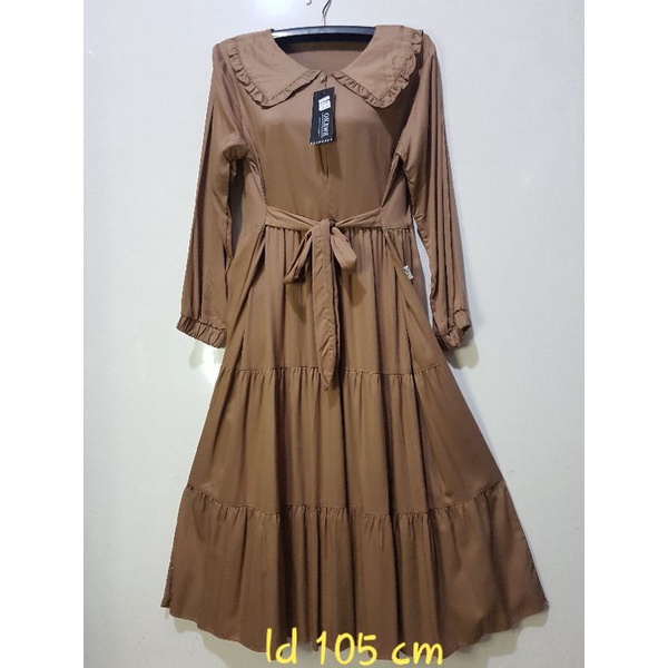 YULI- MIDI DRES DAN TUNIK TWIL PREMIUM OKAWA LD 100-120 CM