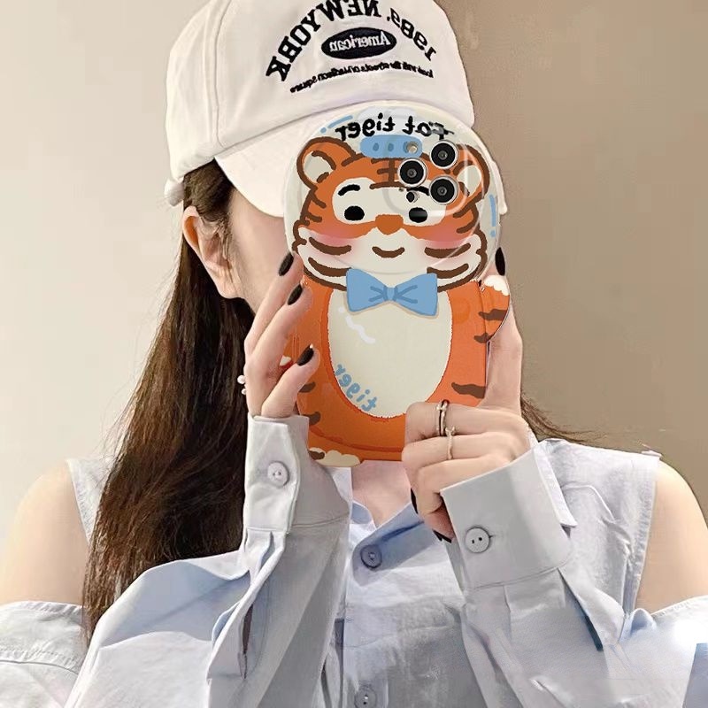 Soft Case Desain Kartun Harimau Untuk IPhone 12 13 14 11 Pro Max X Xs Max Xr vfgbx