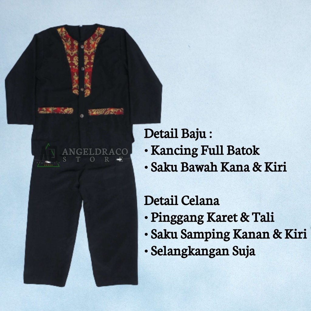 Setelan Baju Pangsi Anak Laki Laki Perempuan Usia 0-13 Tahun