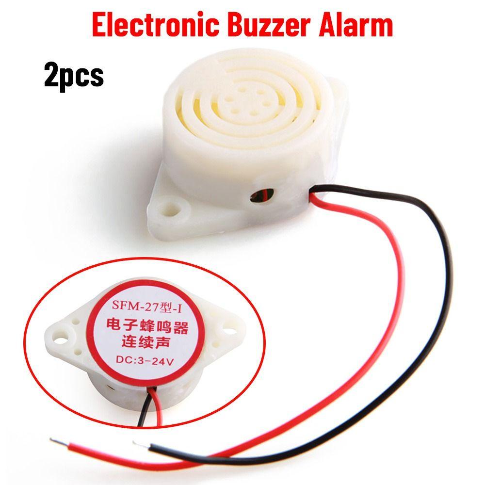 Solighter 2pcs Alarm Buzzer Elektronik Mini 3015suara Alarm DC 24V Nada Konstan