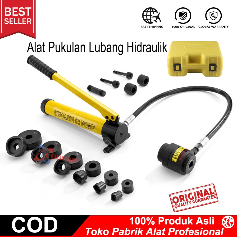 COOFARI Alat Penggali Lubang Hidraulik Alat Pembuat Lubang Hidraulik berkisar 16-60mm Alat Pukulan Lubang Hidraulik SYK-8B Hole Puncher