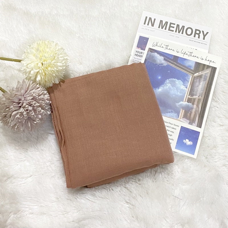 Paris Premium Voal // Paris Premium // Segi Empat Paris Polos-rossy brown