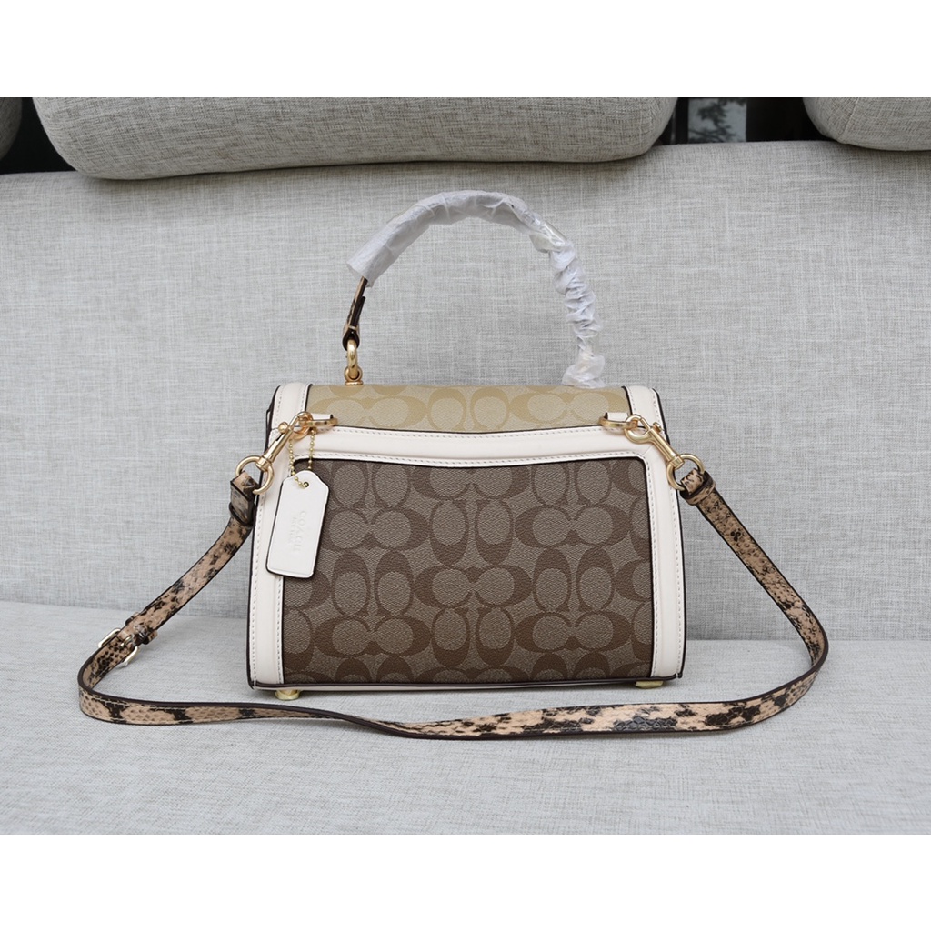 coach Women's 2302 Classic Logo Canvas TILLY Handbag Shoulder Bag Crossbody Bag   stb