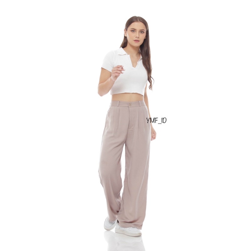 celana kulot highwaist loose pant/kulot polyester antikusut