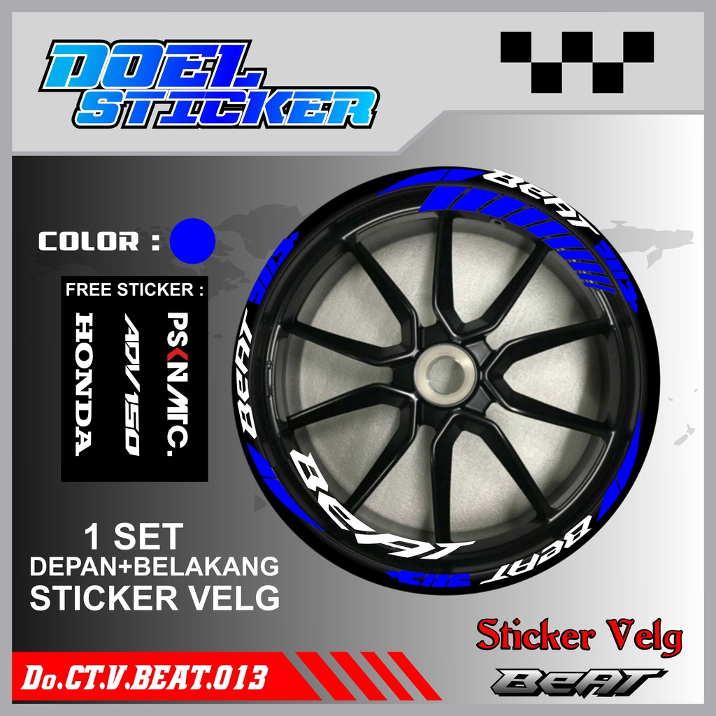 STICKER CUTTING LIST VELG HONDA BEAT VARIASI MOTOR DOEL 013