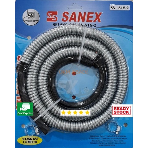 Selang Gas LPG Flexible 1.8M SN - S18-2 Tanpa Regulator