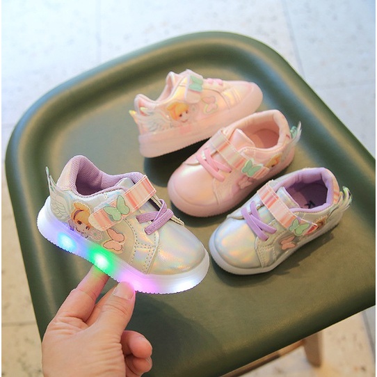 Sepatu Anak Import New PERI TINKERBELL A16 IMPORT SEPATU ANAK LED