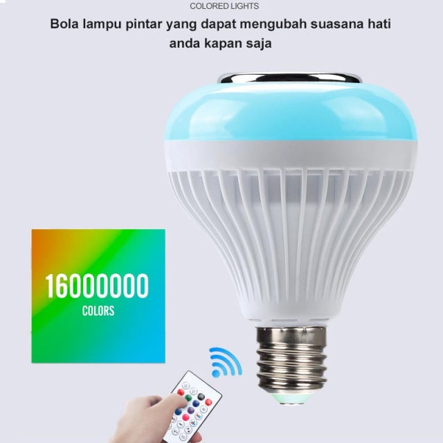 Speaker Wireless Bluetooth dengan Lampu LED 7 Warna Bluetooth 4 0