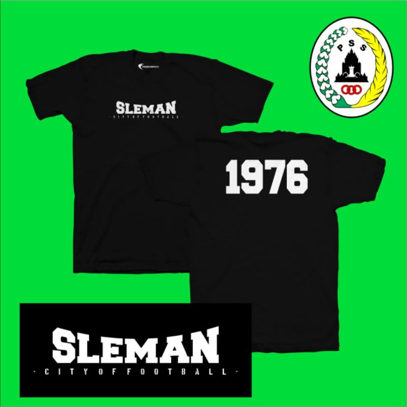 TERMURAH {COD} KAOS SLEMAN 1976 PSS SLEMAN BCS HITAM