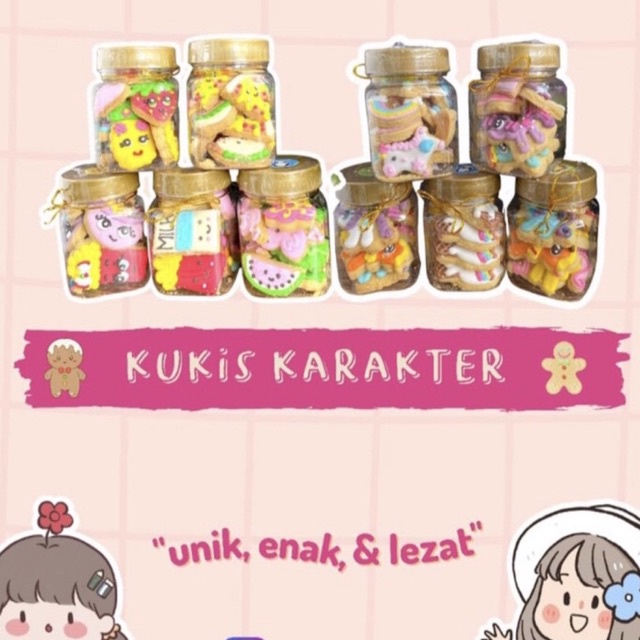 

1444 kukis karakter toples cookies renyah cookies vanilla butter karakter kukis