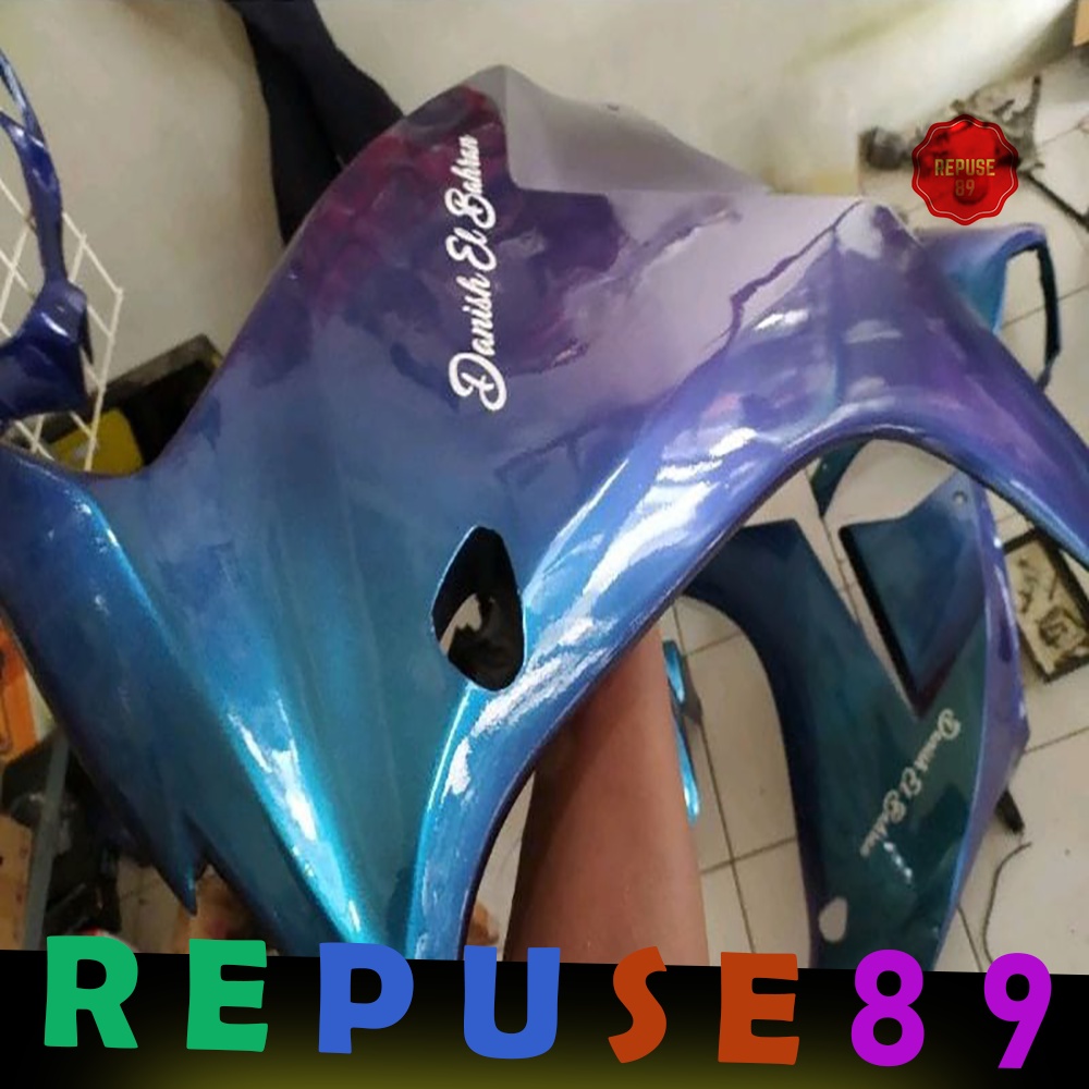CAT BUNGLON BLUE GREEN PURPLE 01 CAT BODY MOTOR/MOBIL/VELG/SEPEDA/HELM FULL FACE PAKET HEMAT MURAH S