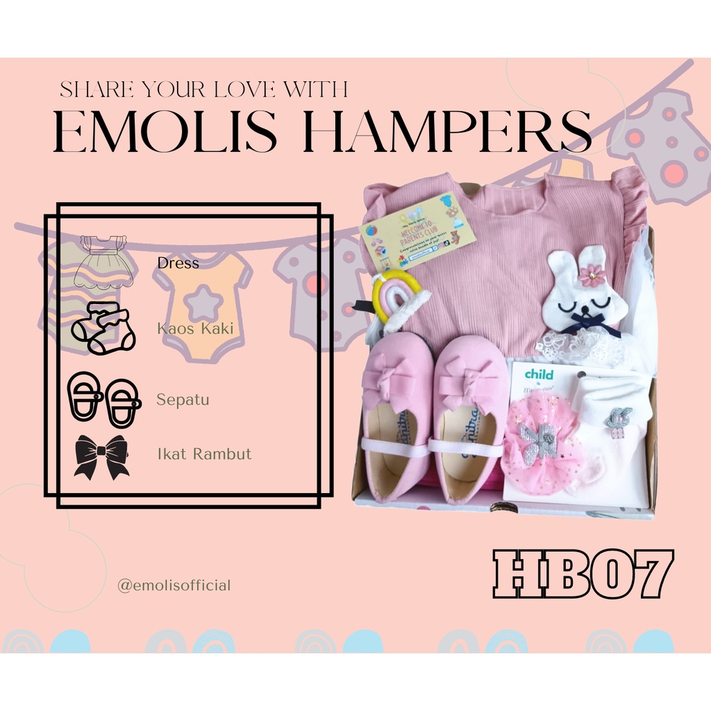 HB07 Hampers Bayi Newborn Baby Gift Emolis Kado Bayi Lahiran Unisex / Boy / Girl Perlengkapan Bayi Murah