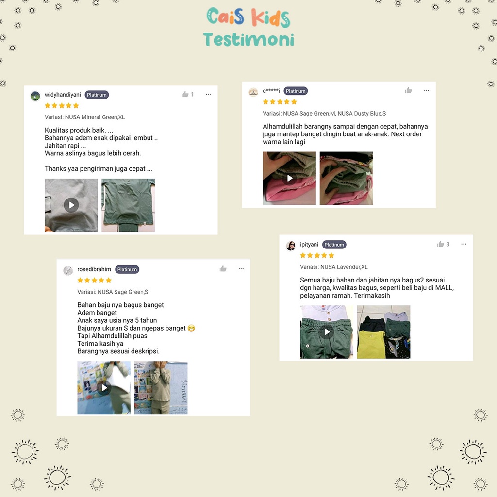 Cais Kids - setelan Nusa kaos lengan panjang dan celana panjang anak bahan kaos combed