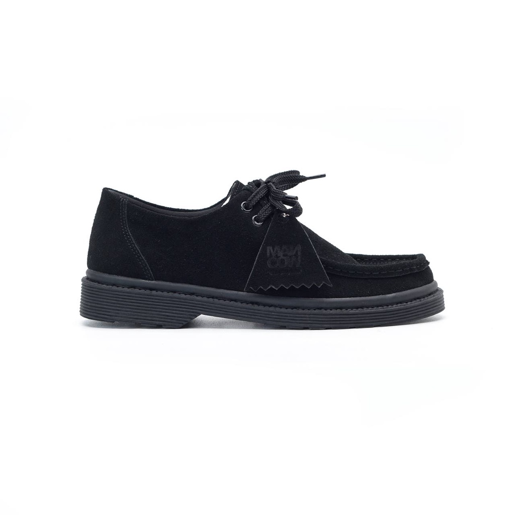 Mancow Wallabee Suede Hitam Sepatu Formal Pria Wanita Original Kulit Asli